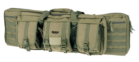 Rukx Gear ATICT42DGG Tactical Double Rifle Gun Case 42" Green 600D Polyester