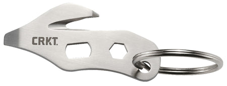 CRKT 2055 K.E.R.T. Keyring Emergency Rescue Tool 2.48" Fixed 8Cr13MoV SS Blade Silver