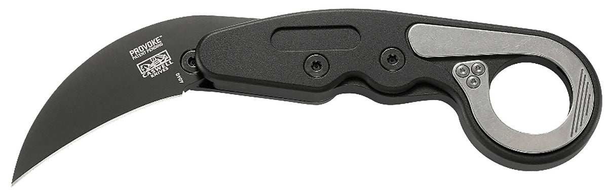 CRKT 4040 Provoke Folding Karambit 2.41" Black TiN D2 Steel Hawkbill Blade Aluminum Handle