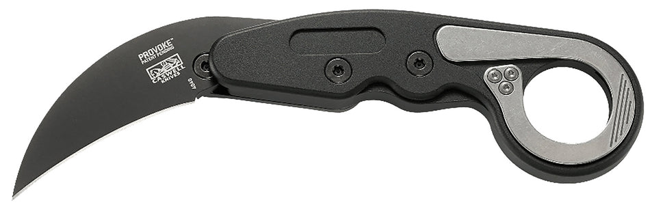 CRKT 4040 Provoke Folding Karambit 2.41" Black TiN D2 Steel Hawkbill Blade Aluminum Handle