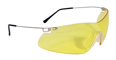 Radians Clay Pro CP5740CS Shooting Glasses Amber Lens Wraparound Silver Frame Adult