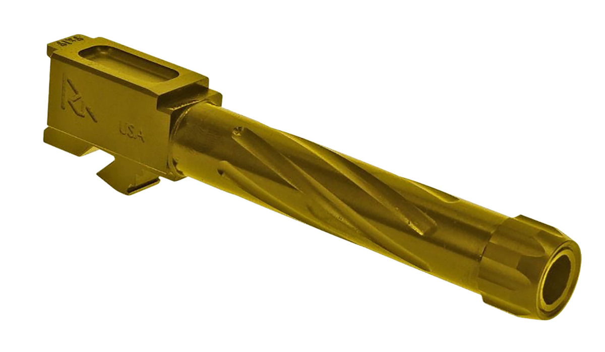 Rival Arms RA20G102E Precision V1 Drop-In Barrel 9mm Luger 4.49" Gold PVD 416R Stainless Steel Threaded for Glock 17 Gen3-4