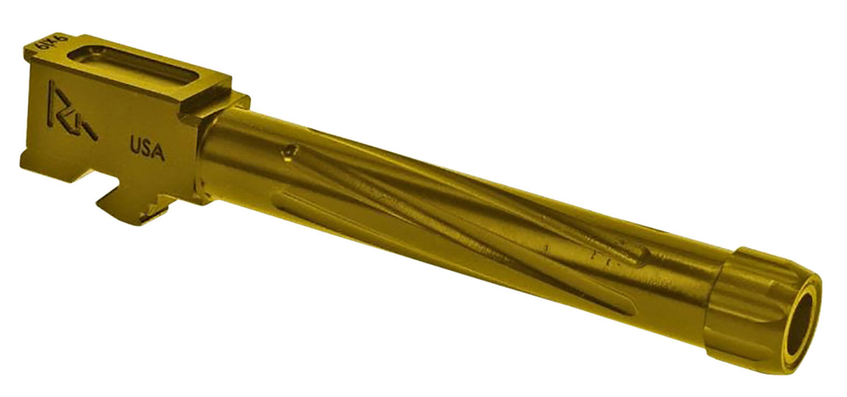 Rival Arms RA20G104E Precision V1 Drop-In Barrel 9mm Luger 4.49" Gold PVD 416R Stainless Steel Threaded for Glock 17 Gen5
