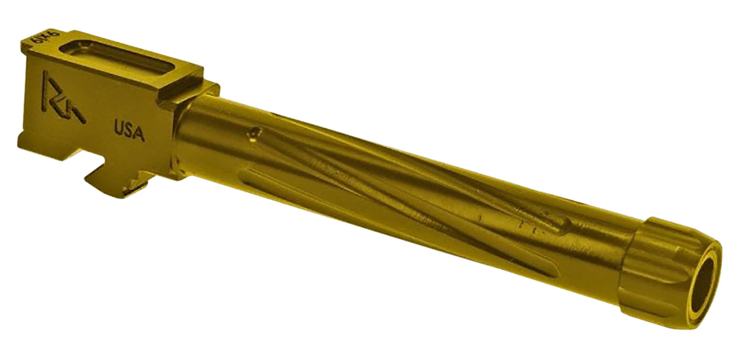 Rival Arms RA20G104E Precision V1 Drop-In Barrel 9mm Luger 4.49" Gold PVD 416R Stainless Steel Threaded for Glock 17 Gen5