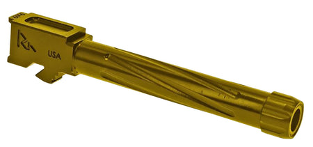 Rival Arms RA20G104E Precision V1 Drop-In Barrel 9mm Luger 4.49" Gold PVD 416R Stainless Steel Threaded for Glock 17 Gen5