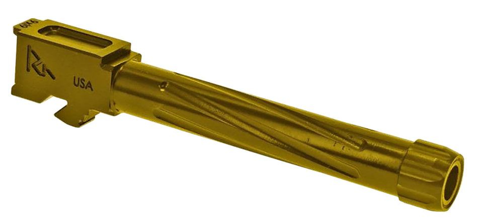 Rival Arms RA20G104E Precision V1 Drop-In Barrel 9mm Luger 4.49" Gold PVD 416R Stainless Steel Threaded for Glock 17 Gen5