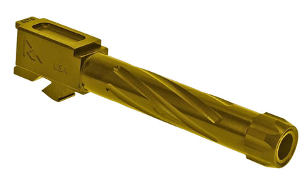 Rival Arms RA20G202E Precision V1 Drop-In Barrel 9mm Luger 4.02" Gold PVD 416R Stainless Steel Threaded for Glock 19 Gen3-4