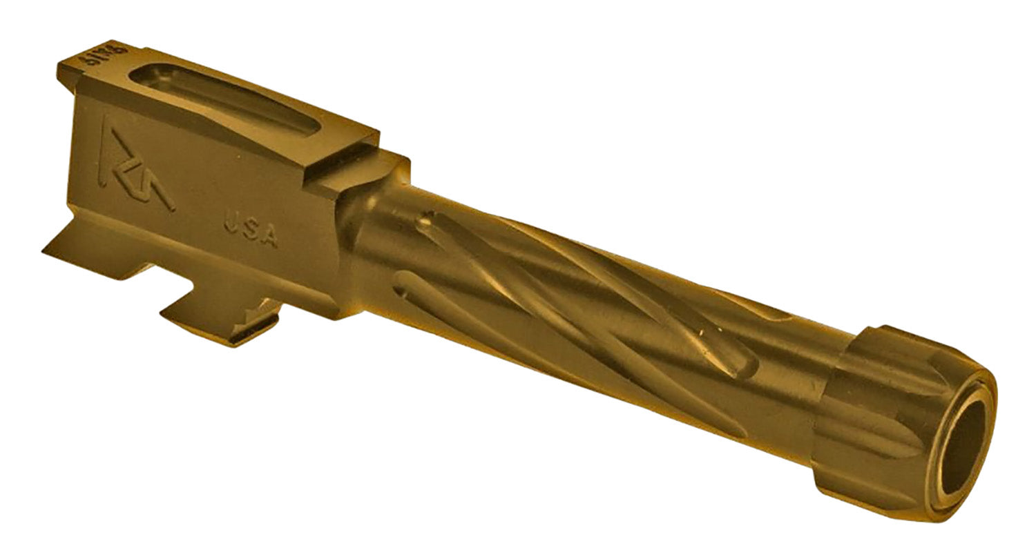 Rival Arms RA20G302E Precision V1 9mm Luger Drop-In Barrel 3.41" Gold PVD Threaded Glock 43