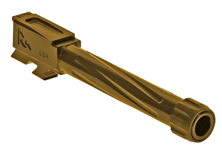 Rival Arms RA20G802E Precision V1 9mm Luger Drop-In Barrel 4.17" Gold PVD Threaded Glock 48