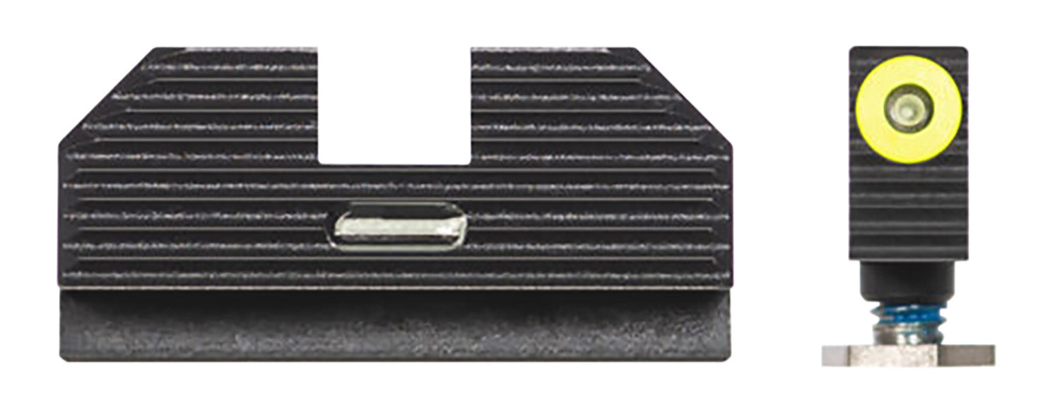 Night Fision GLK001010YGXG Costa Ludus Night Sights for Glock 17/19 Green/Yellow Front & Green Tritium Bar Rear