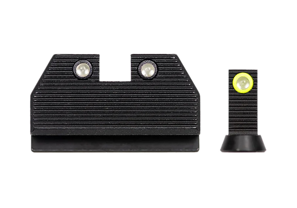Night Fision CZU077286355YGZG Optics Ready Stealth Series Tritium Night Sights for CZ P-10C/F/S Yellow Front & Black Rear