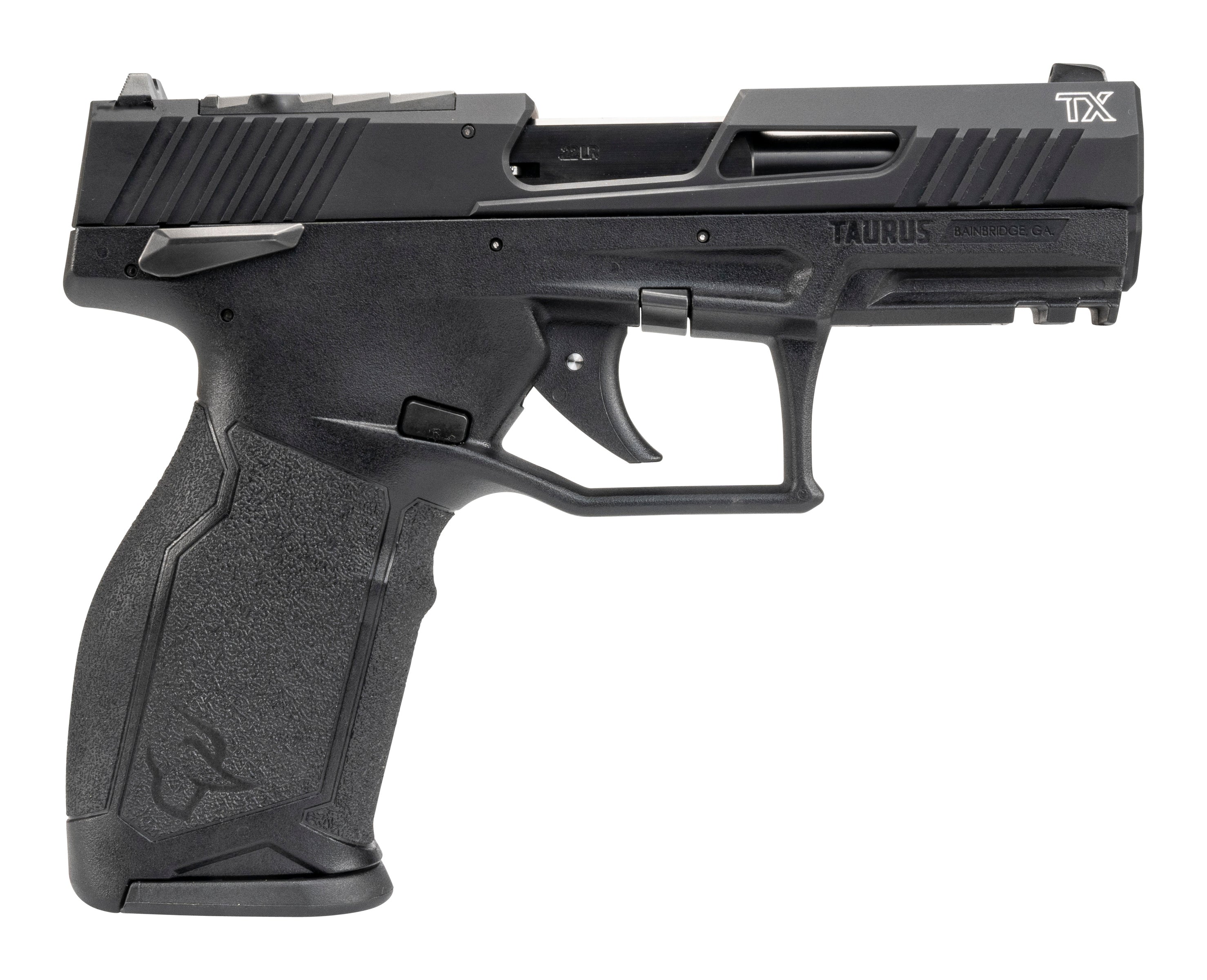 Taurus 12TX22P34110 TX22 T.O.R.O Gen 2 Full Size Frame 22 LR 10+1 4.10" Matte Black Steel Barrel, Black Hard Coat Anodized Optic Ready/Serrated Slide, Black Polymer Frame w/Picatinny Rail, Right Hand