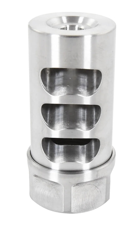 APA Gen 2 Little Bastard Self Timing Muzzle Brake Stainless Steel 5/8"-24 tpi 30 Cal Rifle