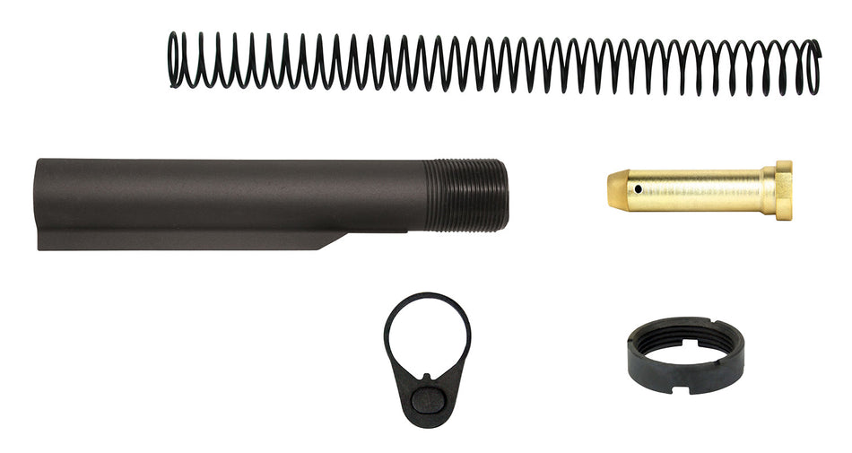 TacFire MAR047A AR-15 Mil-Spec Pistol Buffer Tube Kit Black