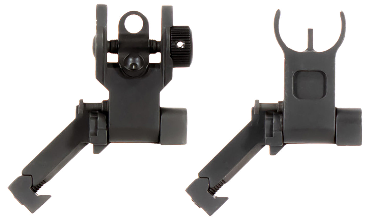Aim Sports MT45FS AR-15 45 Degree Low Profile Flip-Up Front and Rear Sight Set Black Anodized