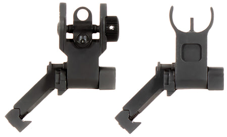 Aim Sports MT45FS AR-15 45 Degree Low Profile Flip-Up Front and Rear Sight Set Black Anodized