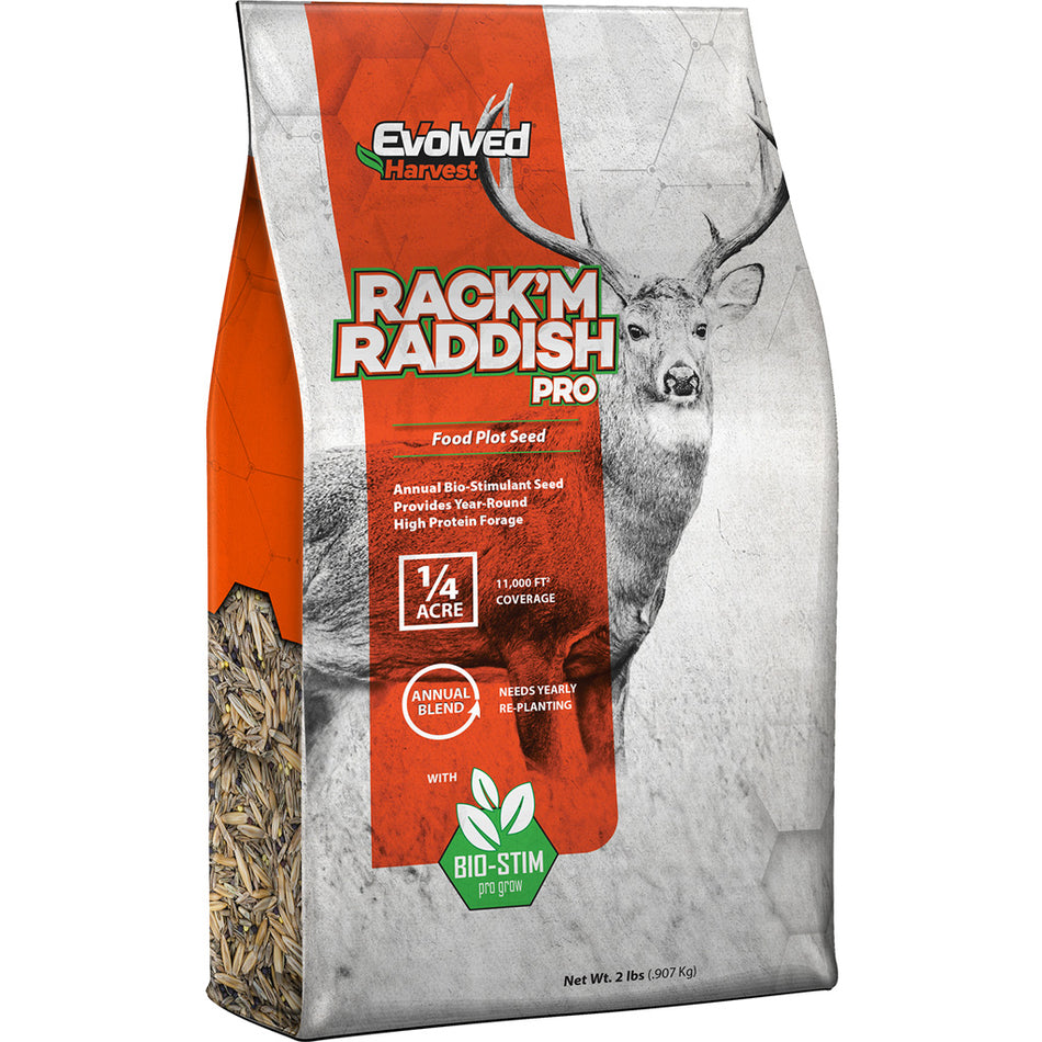 Evolved Rack'M Radish and Turnip Hybrid Food Plot Seed 2 lb.