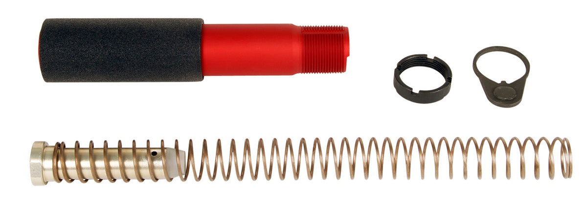 LBE Unlimited PBUFKTRED Pistol Buffer Tube Kit for AR-Platform - Red