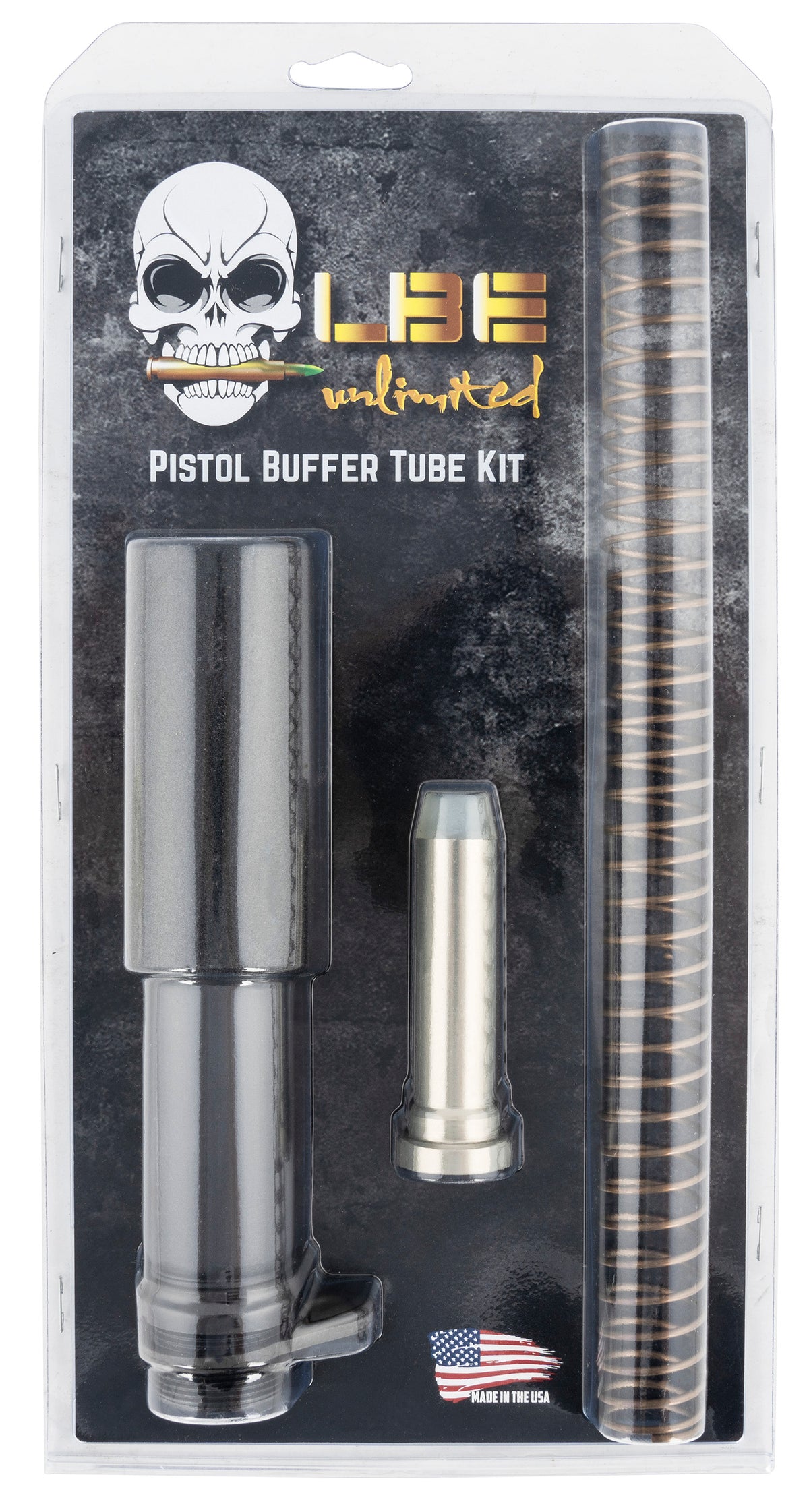 LBE Unlimited PBUFKTCG Pistol Buffer Tube Kit for AR-Platform - Gray