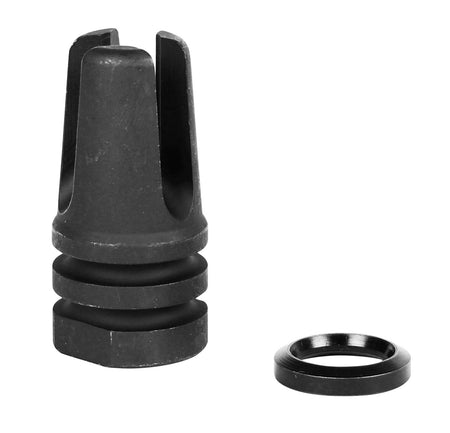 LBE Unlimited ARFH3PNG Three Prong Flash Hider for 5.56x45mm NATO AR-15, Black 1215 Steel 1/2"-28 tpi