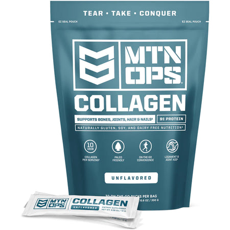 MTN OPS Collagen Unflavored On-The-Go Trail Packs 30 Count