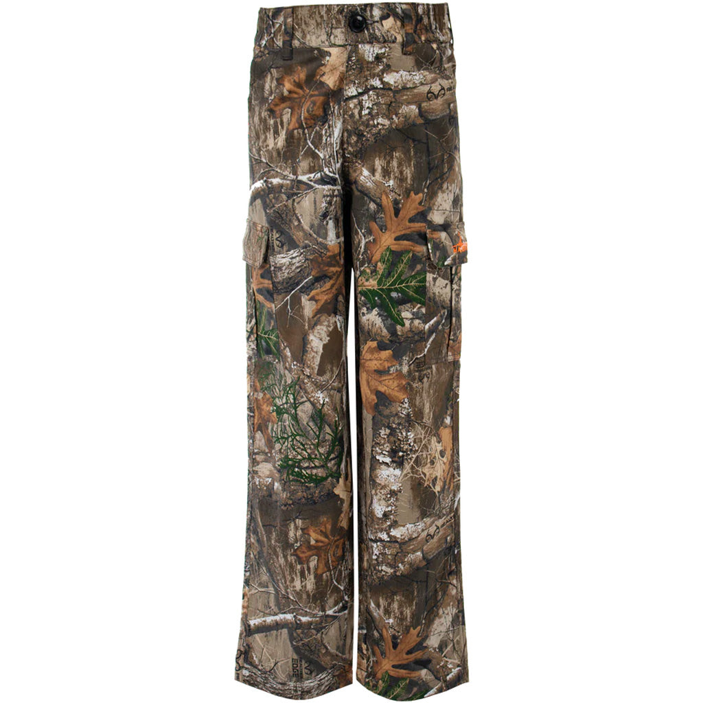 Habit Youth Bear Cave 6 Pocket Camo Cargo Pant Realtree Edge Youth Medium