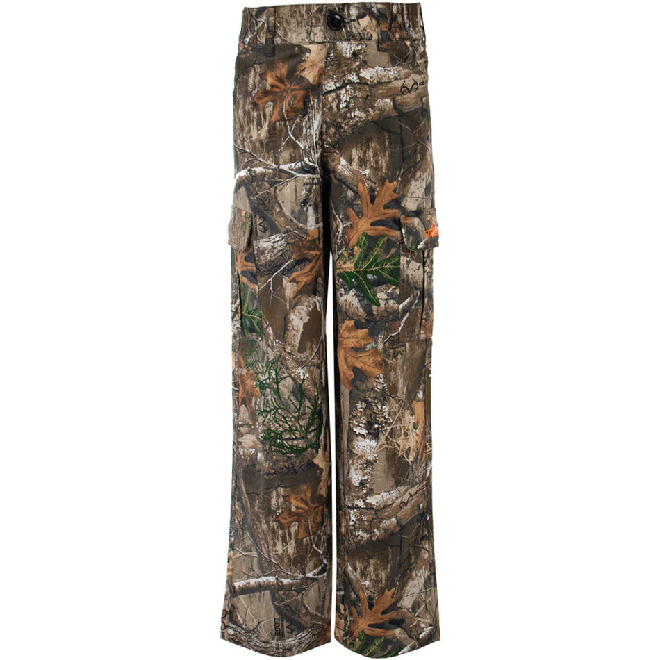 Habit Youth Bear Cave 6 Pocket Camo Cargo Pant Realtree Edge Youth Medium