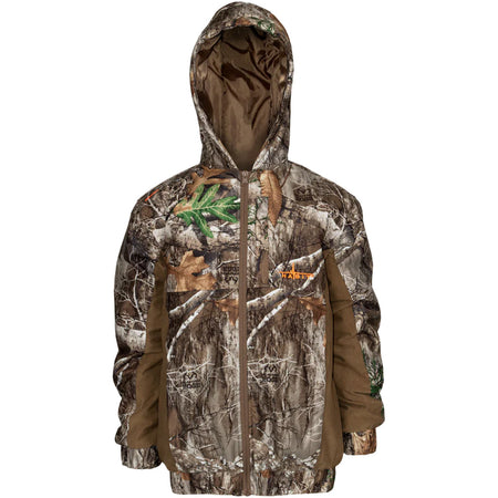 Habit Youth Cedar Branch Waterproof Camo Bomber Jacket Realtree Edge Large