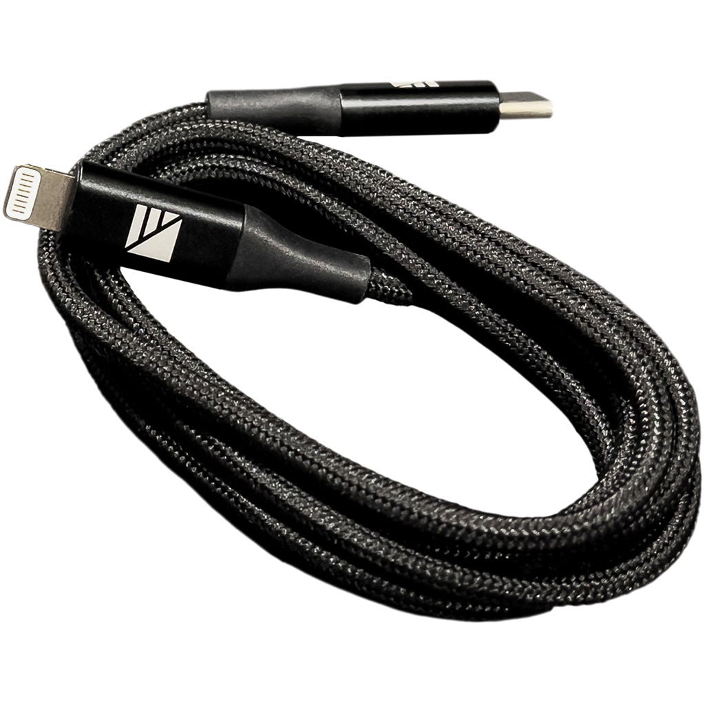 Dark Energy Lightning to USB-C Charging Cable Black