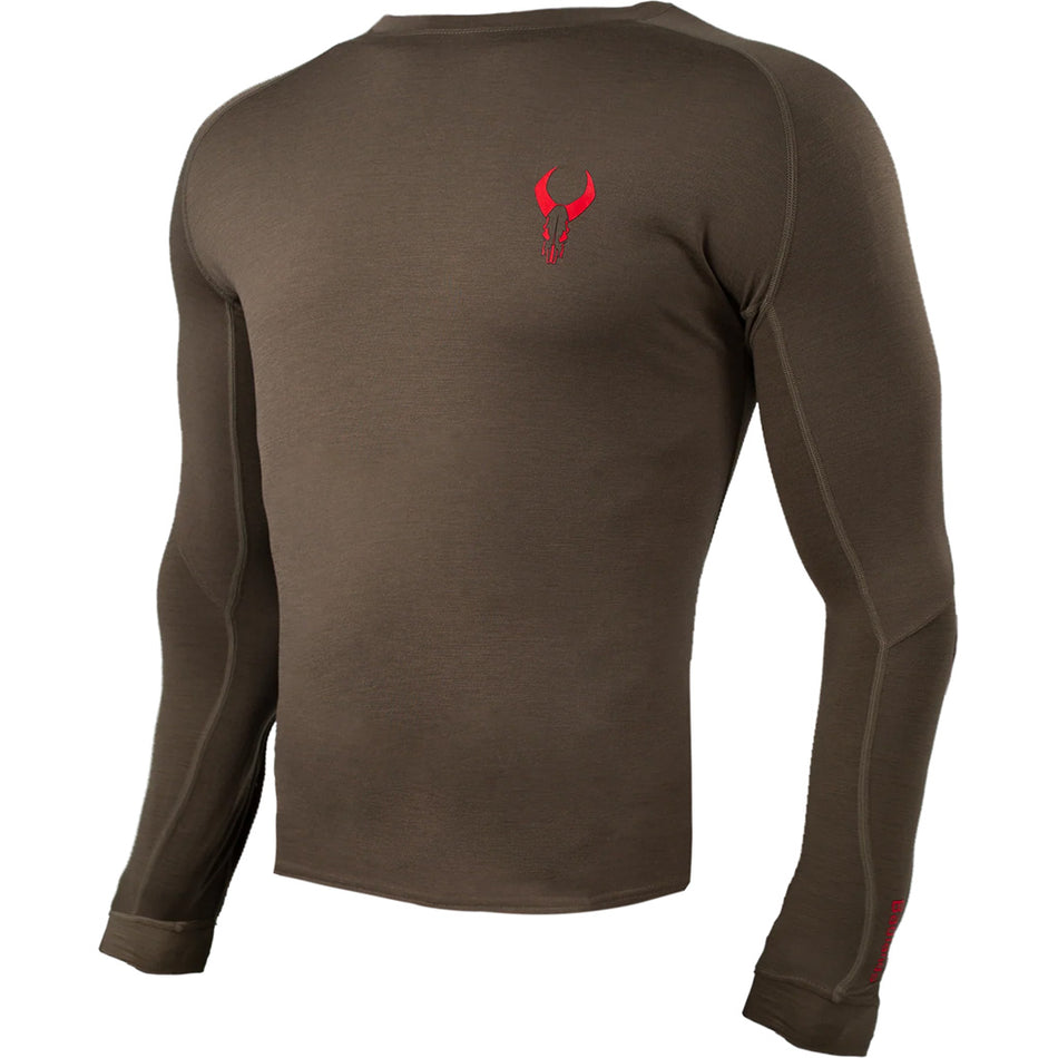 Badlands Pecora Lightweight Merino Long Sleeve Crew MUD Medium