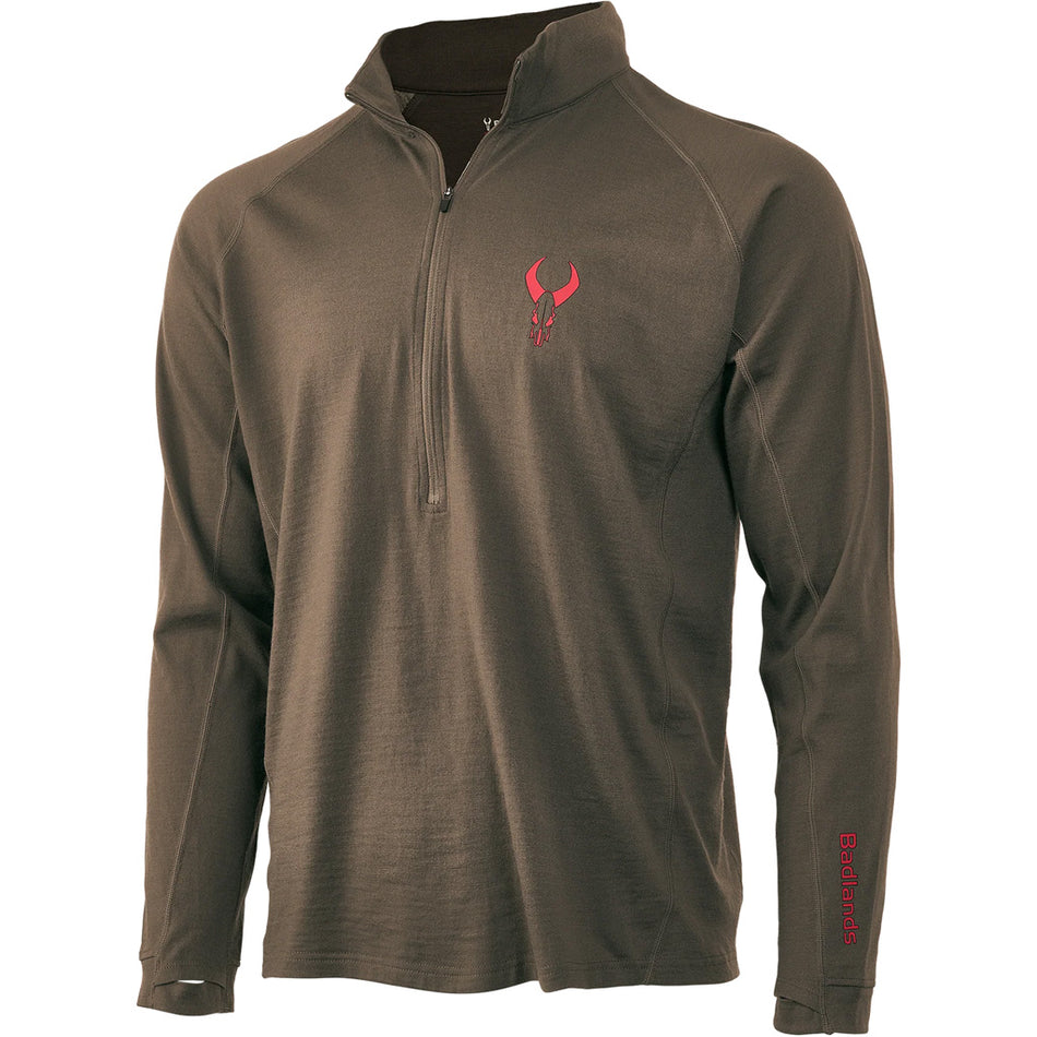 Badlands Pecora Midweight Merino 1/4 Zip Pullover - MUD, 2X-Large