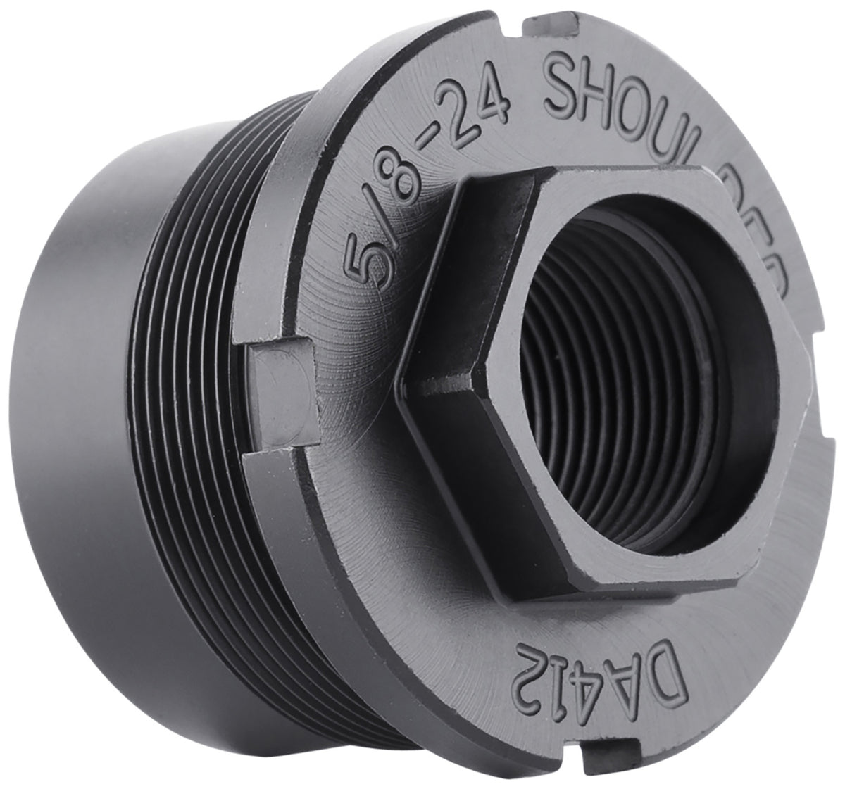 Dead Air DA412 Ghost-M & Pyro Silencer Fixed Mount 5/8"-24 tpi Black