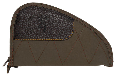 Browning 1435048411 Laredo Pistol Rug 11" Olive w/ Brown Accents Canvas Leather Holds Handgun