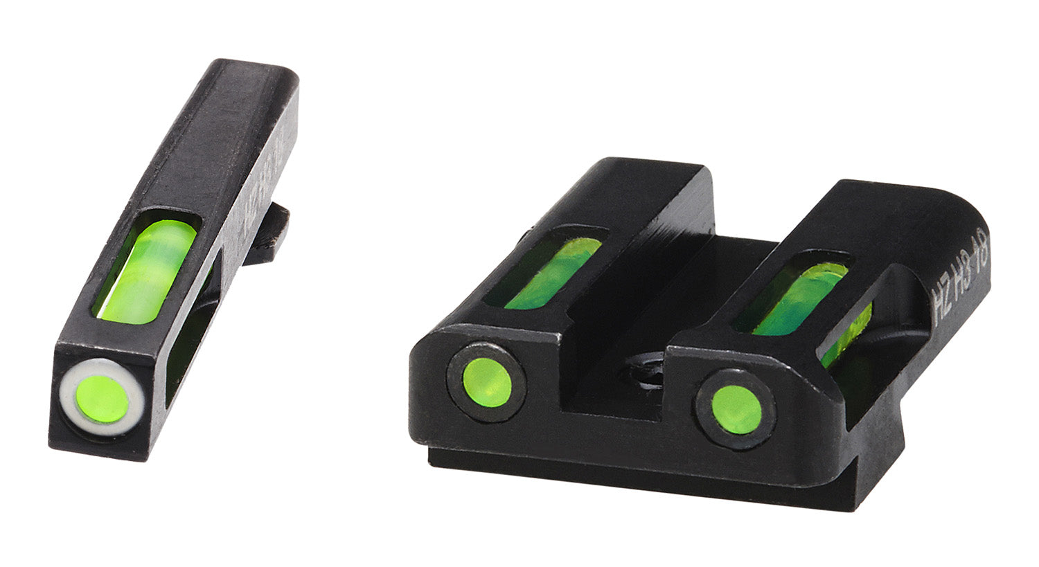 HiViz GLN329 LiteWave H3 Glock .45/10mm Sight Set - Green Tritium White Outline Front, Green Fiber Optic Rear