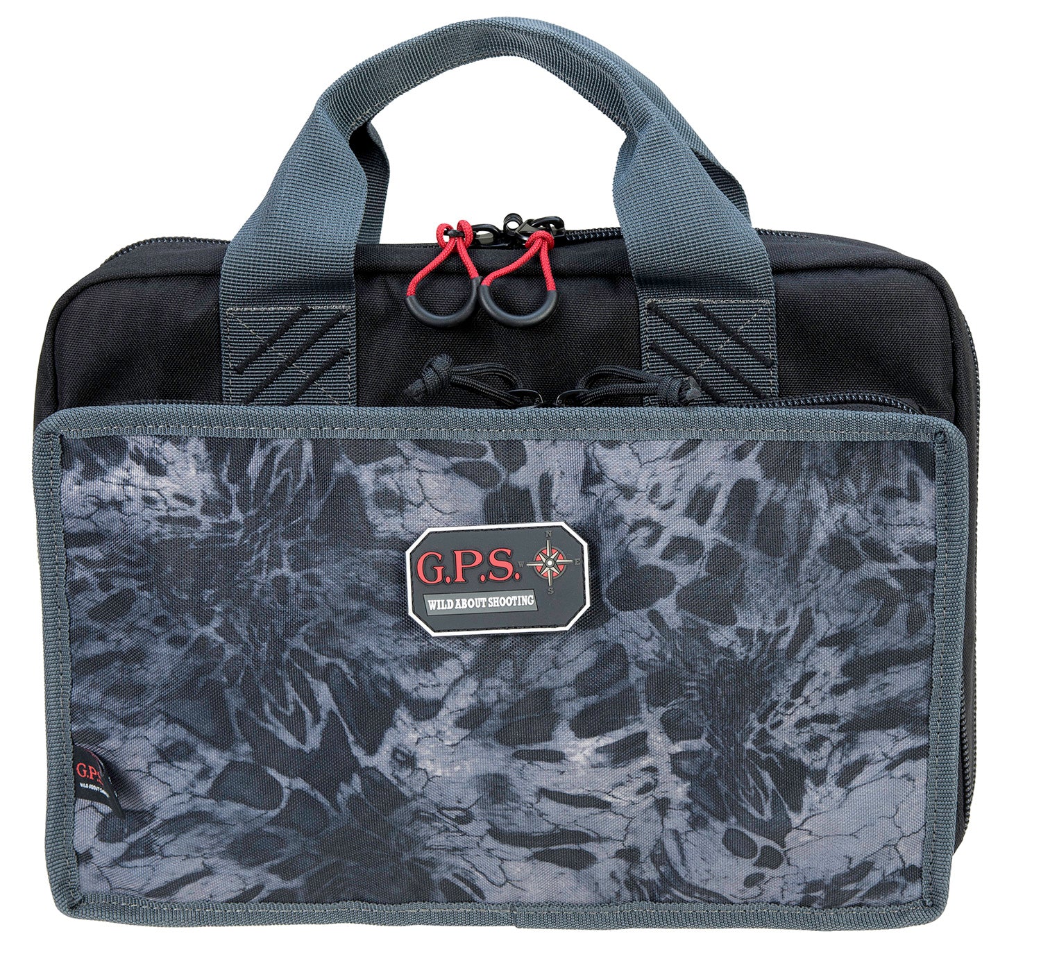 GPS Bags 1310PCPM Quad PRYM1 Blackout Pistol Range Bag with Visual ID Storage, Holds 4 Handguns