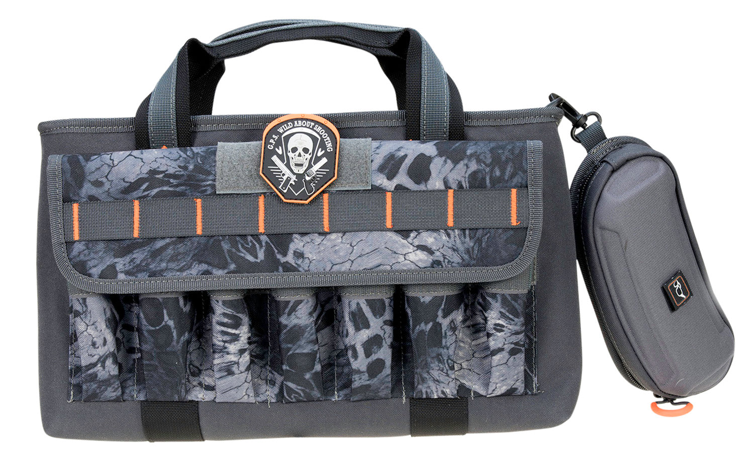 GPS Bags 1409PCPM Double PRYM1 Blackout Pistol Range Bag with Visual ID Storage, Holds 4 Handguns
