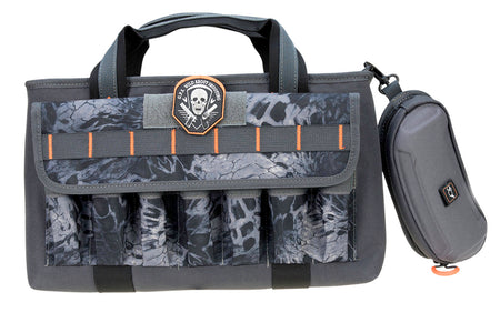 GPS Bags 1409PCPM Double PRYM1 Blackout Pistol Range Bag with Visual ID Storage, Holds 4 Handguns