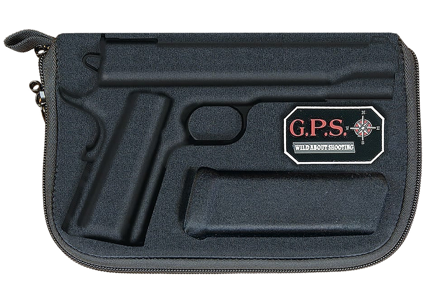 GPS Bags 907PC Custom Molded Pistol Case with Lockable Zippers and Internal Mag Holder for Glock 17/19/22/23/26/27