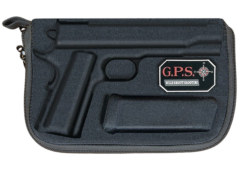 GPS Bags 907PC Custom Molded Pistol Case with Lockable Zippers and Internal Mag Holder for Glock 17/19/22/23/26/27