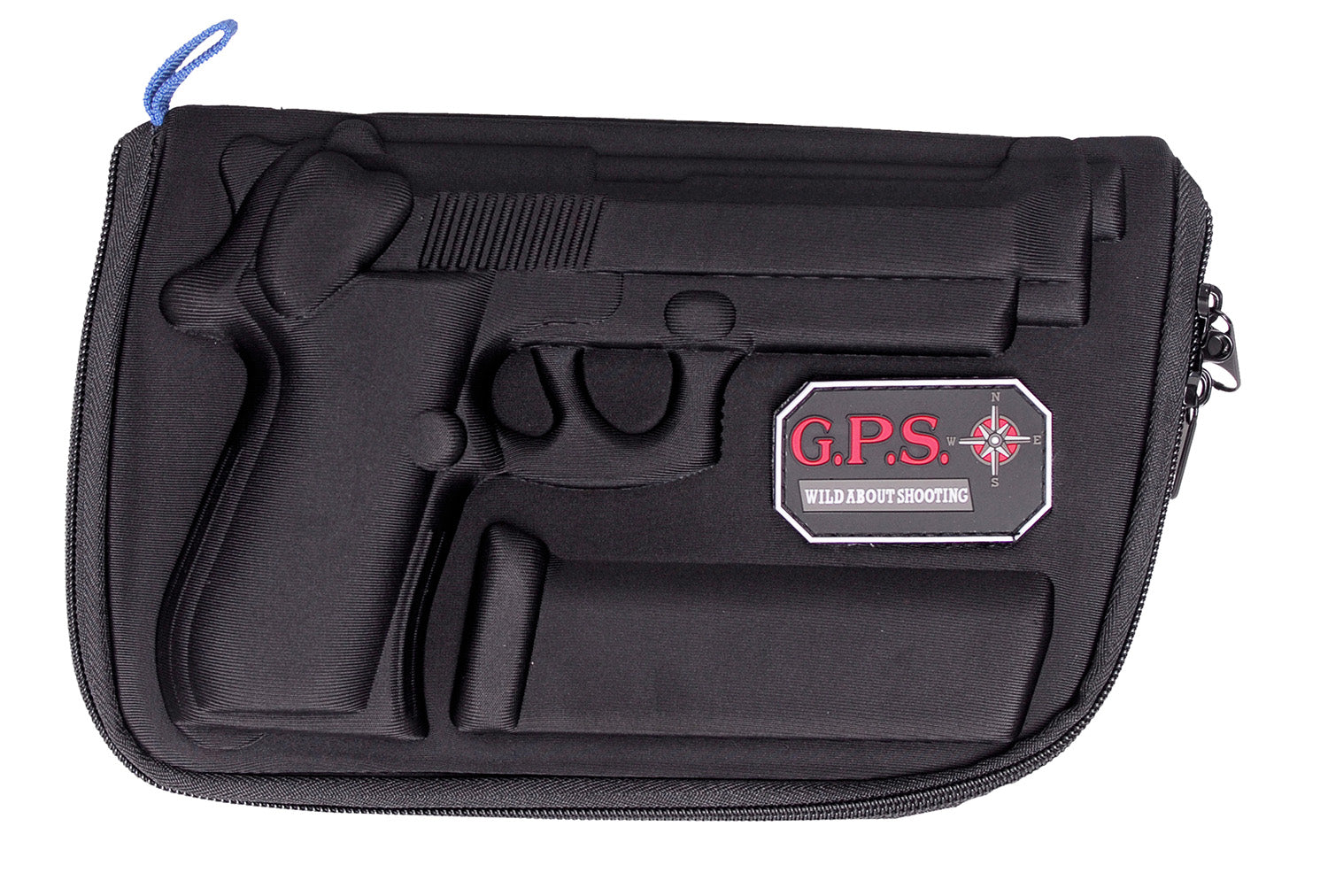 GPS Bags 909PC Custom Molded Pistol Case with Lockable Zippers and Internal Mag Holder for Beretta 92/96 & Taurus PT92