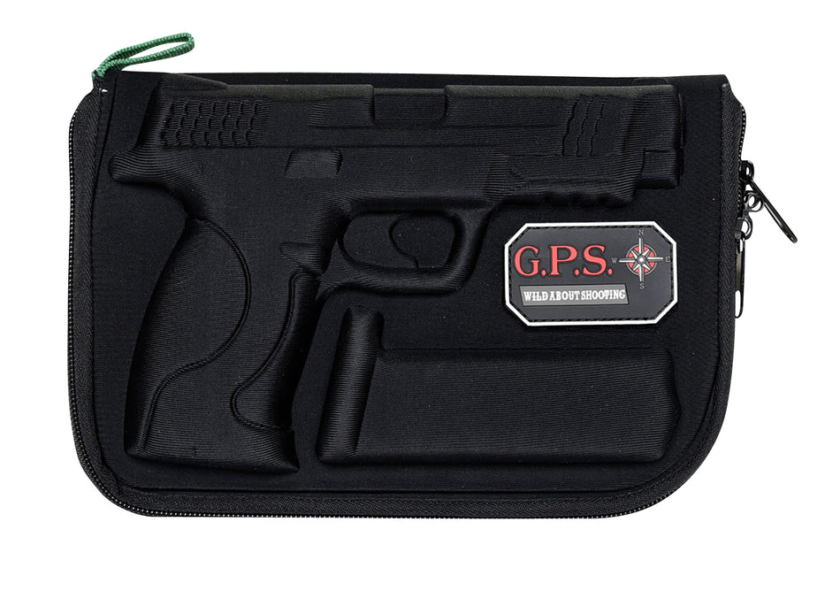 GPS Bags 912PC Custom Molded Pistol Case with Lockable Zippers for S&W M&P Full-Size/Compact 9mm/40 S&W/45 ACP