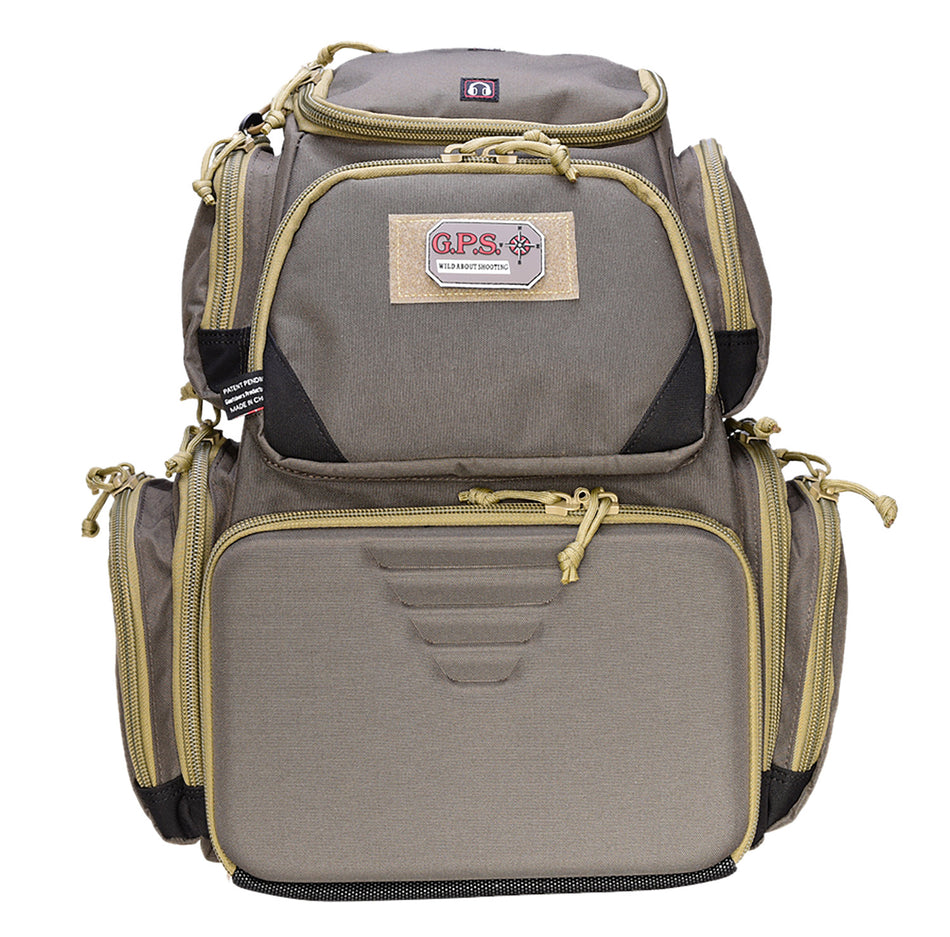 GPS Bags 1611SC Sporting Clays Backpack Olive with Visual ID Storage and Rain Cover