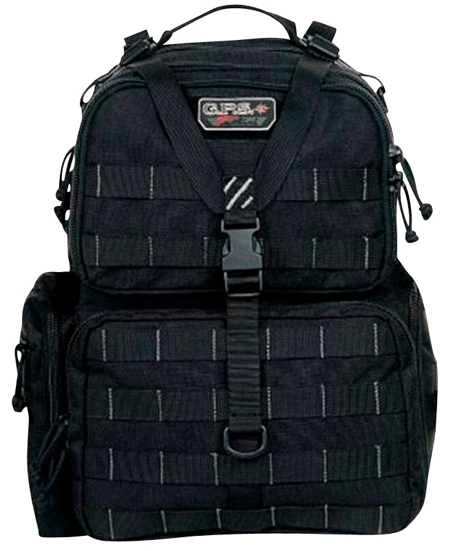 GPS Bags T1913BPB Tactical Black Range Backpack 1000D Polyester Holds 4 Handguns