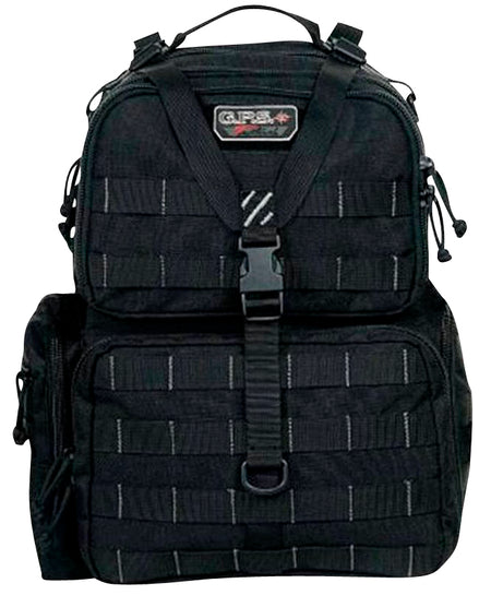 GPS Bags T1913BPB Tactical Black Range Backpack 1000D Polyester Holds 4 Handguns