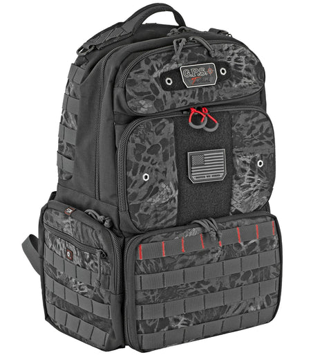 GPS Bags T1913BPP Tactical PRYM1 Blackout Range Backpack 1000D Polyester 4 Handguns