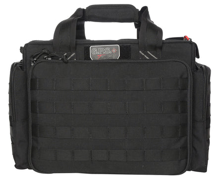 GPS Bags GPST1714LRB Tactical Range Bag Black 1000D Nylon with Foam Cradle for 5 Handguns & Ammo Dump Cups