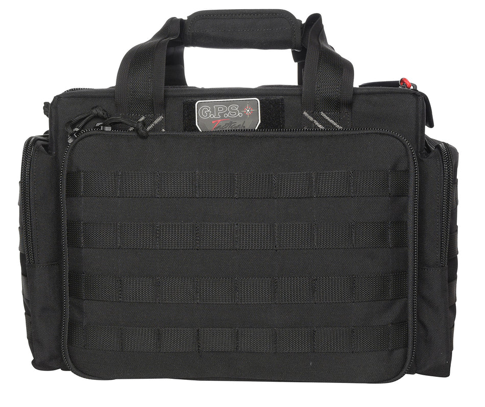 GPS Bags GPST1714LRB Tactical Range Bag Black 1000D Nylon with Foam Cradle for 5 Handguns & Ammo Dump Cups
