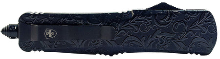 Templar Knife LMDG131 Gen II Maiden Gloss Large OTF Dagger 3.50" Black Oxide 440C Blade, Black Gloss Aluminum Handle, Glass Breaker