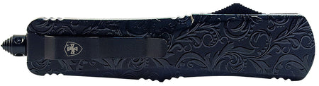 Templar Knife MMDG131 Gen II Maiden Gloss Slim OTF Dagger 3.43" Black Oxide 440C Blade, Black Gloss Aluminum Handle, Glass Breaker