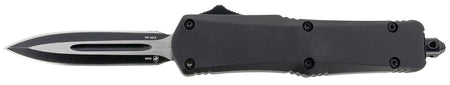 Templar Knife SBR131 Gen II Small OTF Dagger 2.69" Black Oxide Stonewashed 440C SS Blade, 4.31" Black Aluminum/Rubber Handle Glass Breaker